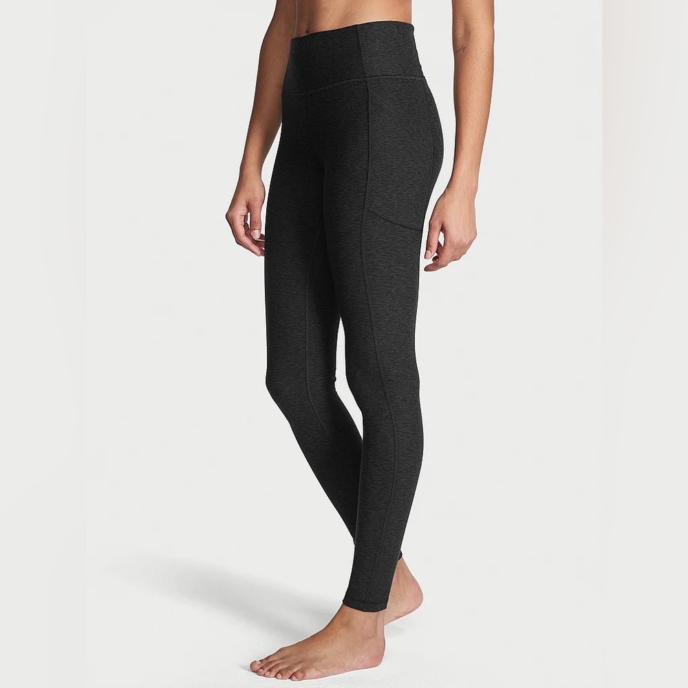 Victoria's Secret Essential High-Rise Pocket Leggings Onyx Gray Heather XL NEW